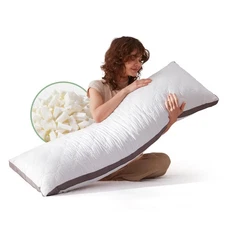 Memory Foam Body Pillow for Adults, Ultra-Soft Full Body Pillow with Diamond ...