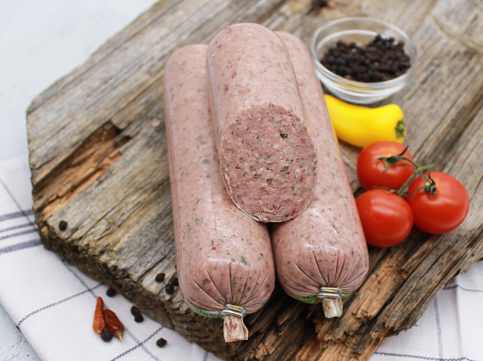 Zwiebelleberwurst, Leberwurst mit Röstzwiebel und Kräutern - 3 Stück - ca. 500gr