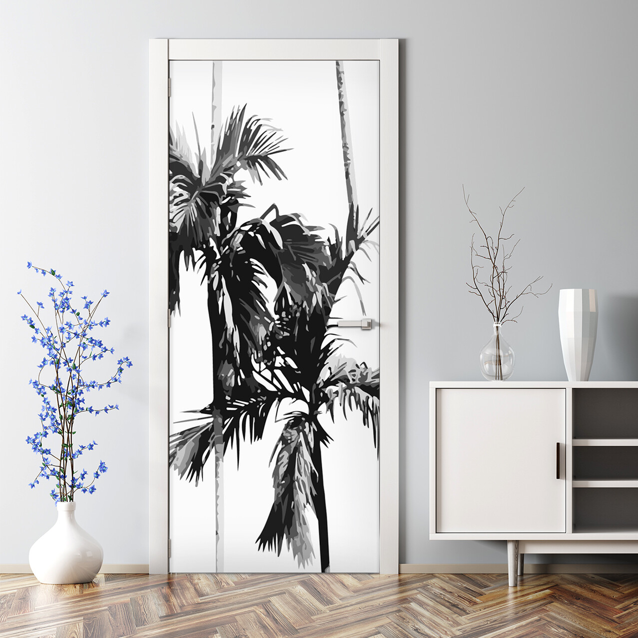 Palm Renters Palm Leaves Leaves Mural Palm sticker Self Adhesive Door Decal