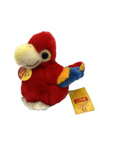 Steiff Lori Parrot 2555/14 Tag on Chest Knopf im Ohr Paper Tags