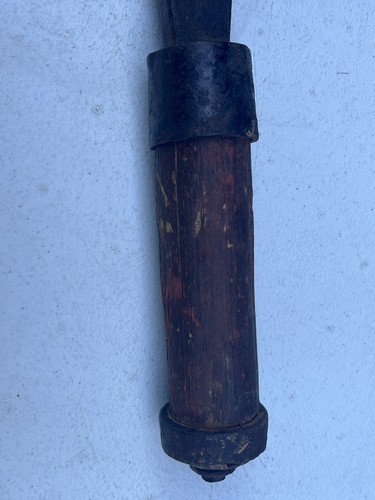 Vtg Butcher Meat Cleaver Knife Bone Splitter 13 Hog splitter Wood Handle 18” - Picture 6 of 8