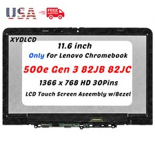 11.6in for Lenovo 500e Chromebook Gen 3 5D11M35206 LCD Touch Screen Assembly HD
