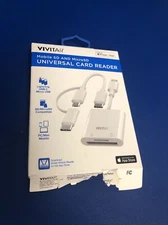 NEW Vivitar Mobile SD and MicroSD Universal Card Reader  MOV4016-WHT