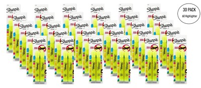Sharpie Accent Tank-Style Highlighter, Fluorescent Yellow (Blister of 2)-30 PACK