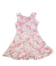 NEW Limited Too Girl Sleevless white/pink Tie-Dye Super Soft Fabric Dress Sz 6X