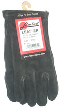 Lambert B415 Black Keystone Ranch Suede Leather Gloves Size Small USA Made