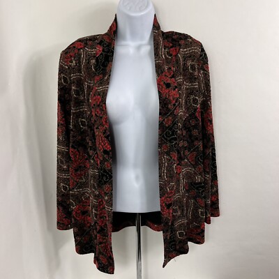 Draper's & Damon's Jacket Women's Petites PXS Long Sleeve Open Front Lightweight