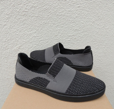UGG SAMMY BLACK STRETCH KNIT/ LEATHER SLIP-ON SNEAKERS, WOMEN US 8/ EUR 39 ~NIB