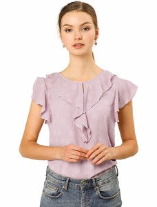 ruffle neckline top