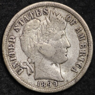 1899-S Barber Dime CHOICE FINE DETAILS FREE SHIPPING E559 RCM
