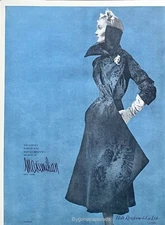 1950 HOLT, RENFREW & Co Women's Fashion Design by Maximilian Vintage PRINT AD