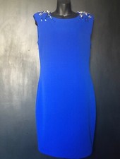 NEW WOMEN 60’s EMBELLISHED DIAMONTE BEJEWELED SHOULDERS SHIFT DRESS SIZEUK14-16