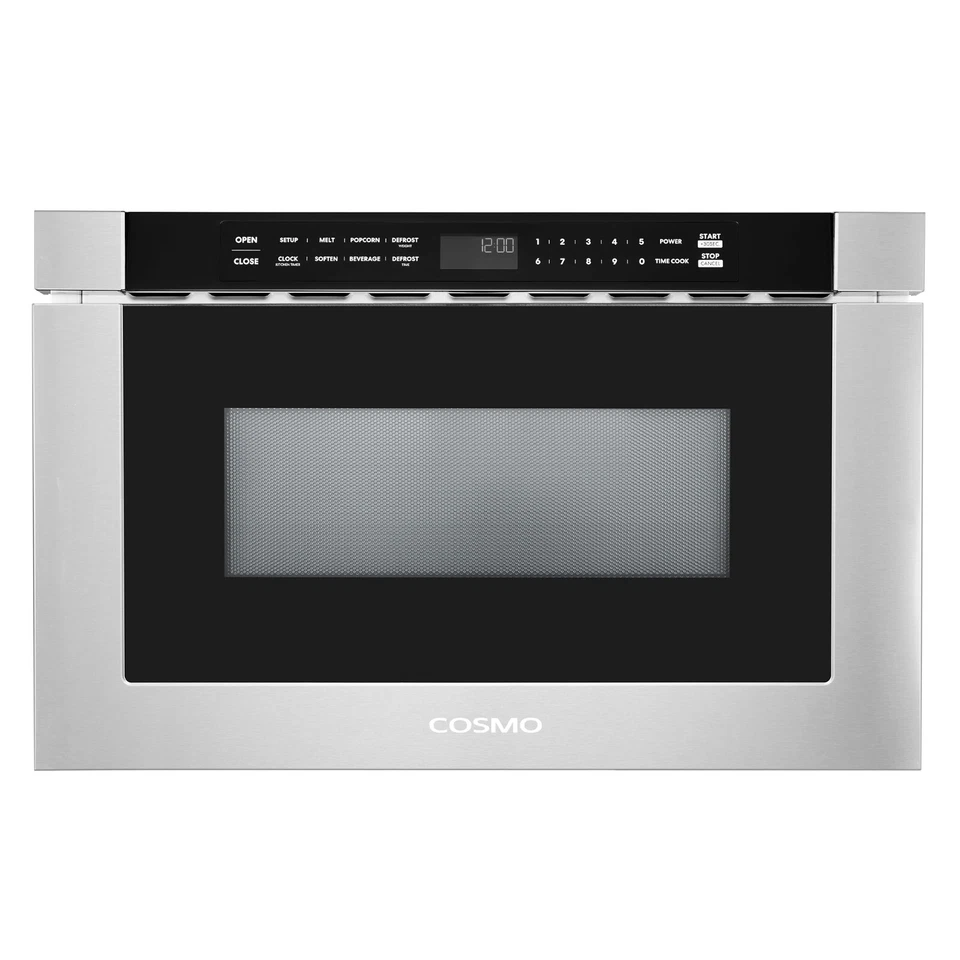 COSMO 24 in. Built-In Microwave Drawer [OPEN BOX] Touch Presets, Sensor Cooking