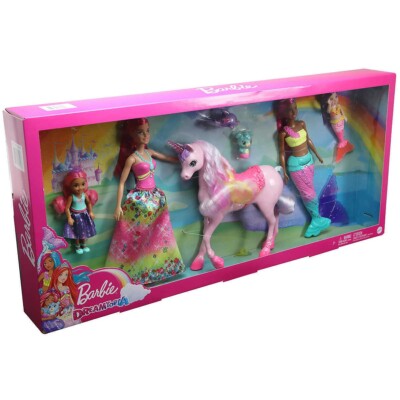 Barbie Dreamtopia Gift Set with Princess Dolls, Mermaid Dolls