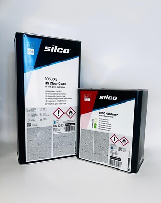 Silco 9050 X5 HS Klarlack 2k Lack 9250 HS Acryl Standard Härter 7,5L Set