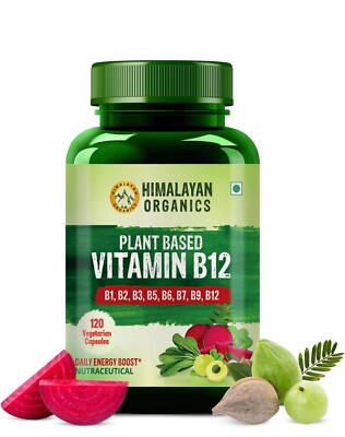 Himalayan Organics Plant Based Vitamin B12 Supplement-120 Veg Capsules
