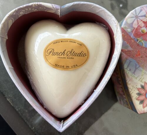 Triple Milled Heart Soap Vegetable Based Boxed Green Tea ~New~Punch Studio - Picture 1 of 4