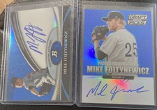 2013 PRIZM DRAFT MIKE FOLTYNEWICZ BLUE PRIZM AUTO #/75 + BOWMAN PLATINUM AUTO