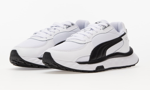 Puma Mens Wild Rider Route Trainers / White Black / RRP £90 - Picture 1 of 7