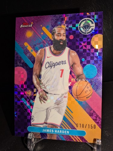 2025-26 Topps Finest James Harden Purple X-Fractor 10/150