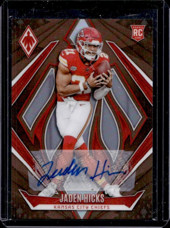 2024 Panini Phoenix Jaden Hicks Auto Autograph RC Bronze #/33 Chiefs Rookie