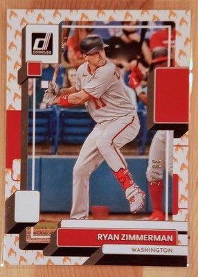2022 Donruss #84 Ryan Zimmerman Fire Emoji /75 Nm-Mt 