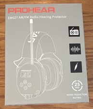 PROHEAR Digital AM/FM Radio Ear Hearing Protection Earmuff Headphones 25NRR