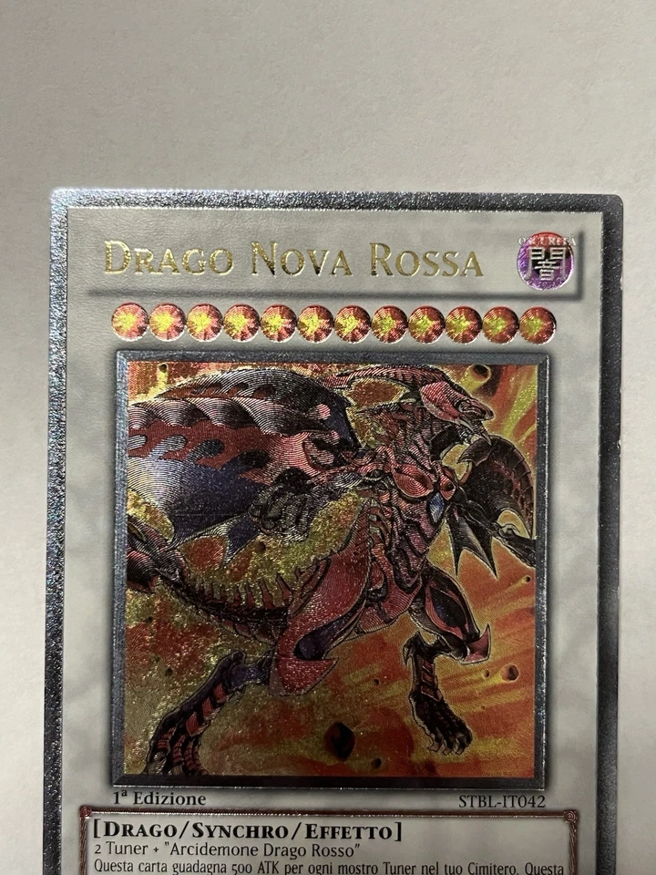 Red Nova Dragon STBL-IT042 Ultimate Rare 1st Edition Italian Light Play YuGiOh! - Image 2 of 4
