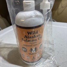 Natural Dog Company Wild Alaskan Salmon Oil Formula with Omega 3, Fish Oil, 32oz