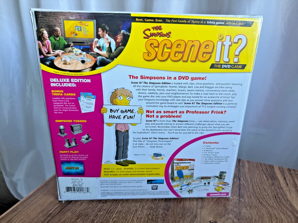 The Simpsons Scene It? Deluxe DVD Board Game Mattel 2009 Brand New Sealed - Image 3 of 4