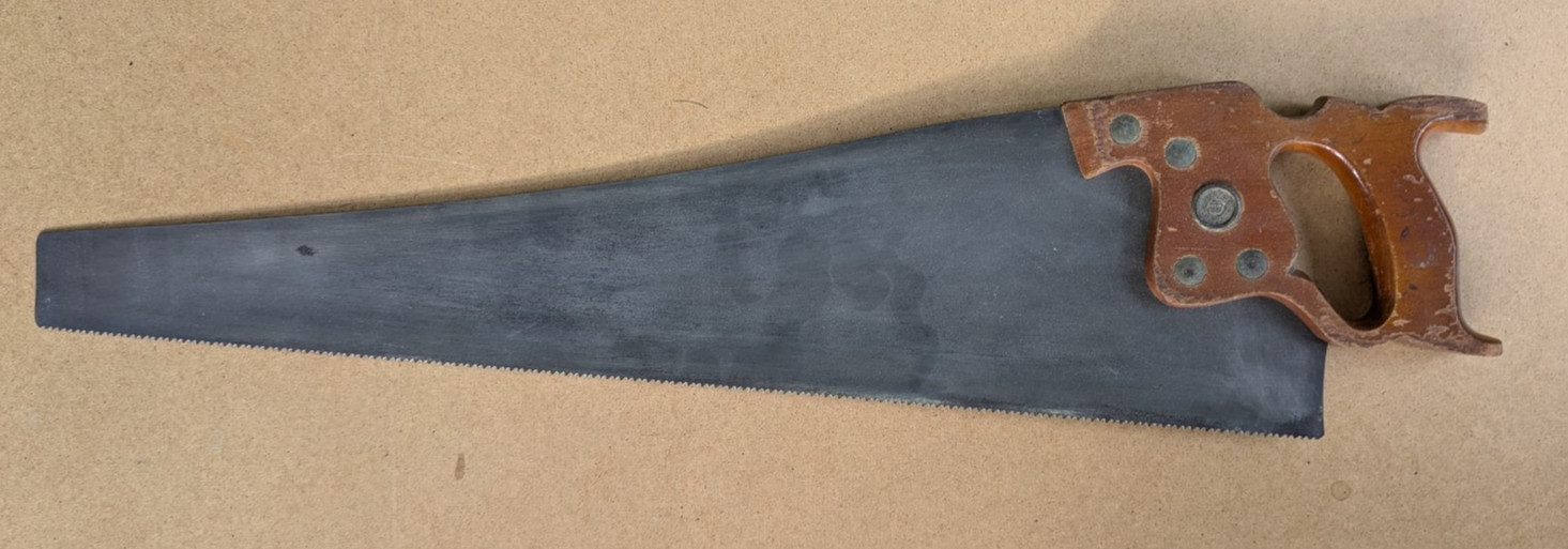 Vintage Disston D8 Wood Handsaw 26" Cut Saw