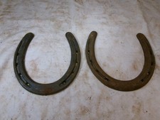 Lot of 2 Vintage Diamond Special Hot Forged Horse Shoes Rustic Decor Horseshoes