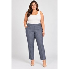 Nine West The Slim Dress Pants Navy Blue Workwear Professional Office Size 16