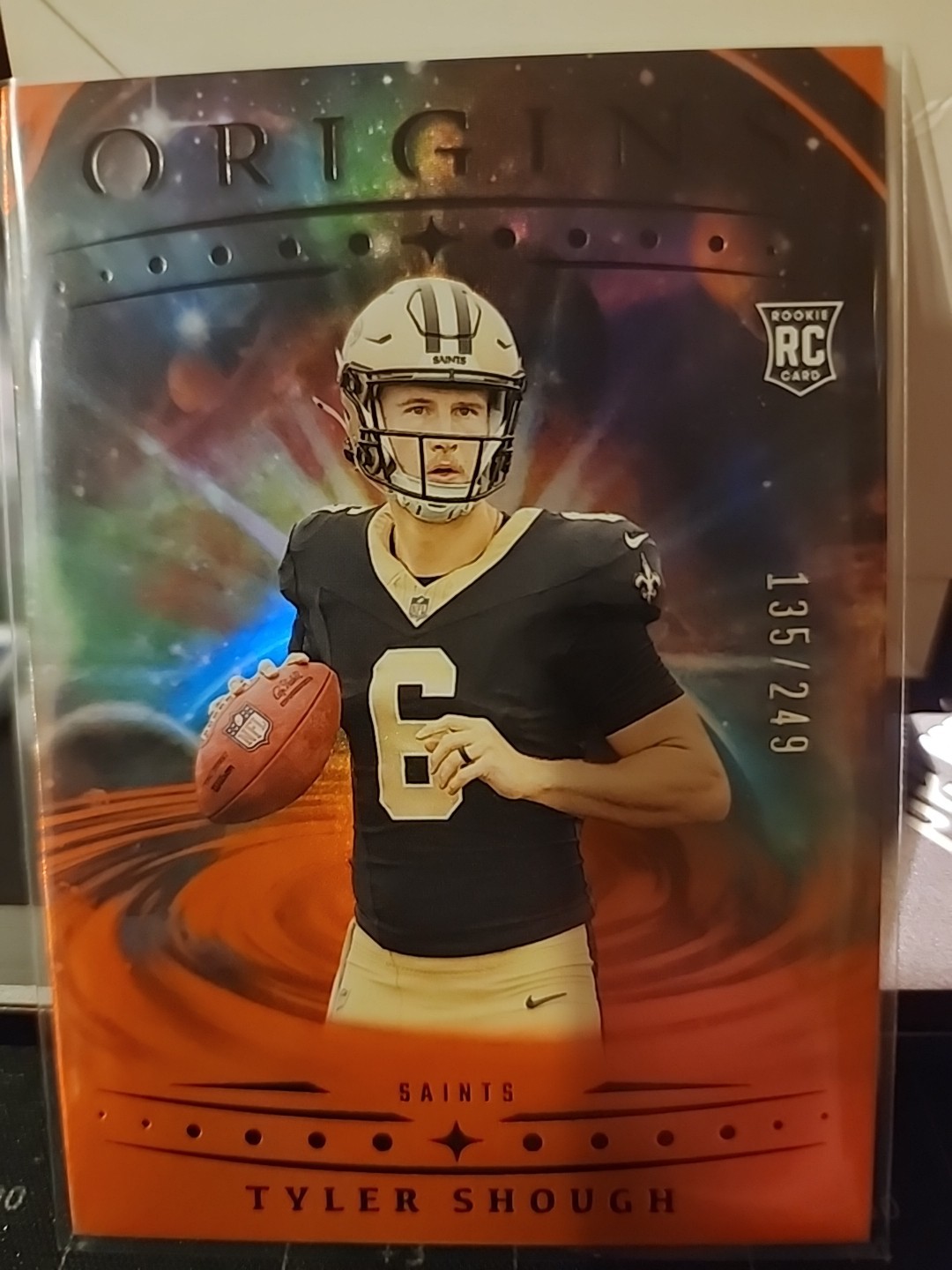 2025 Panini Origins - Rookies Tyler Shough, Tyler Shough #117 Orange /149 (RC)