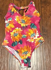Kona Sol Women's One Piece Swimsuit Floral Size XL