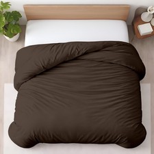 Kotton Culture Chocolate Queen Duvet Cover 600TC Egyptian Cotton