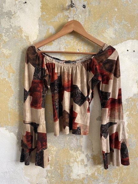 Women Paris Shirt Beige Velvet 32 / XXS / 40