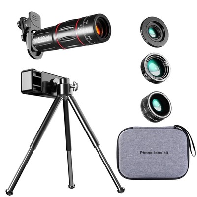 APEXEL 11in1 Kit obiettivo Obiettivo grandangolare e macro+obiettivo fisheye + teleobiettivo