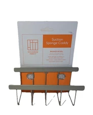 Bed Bath And Beyond Suction Sponge Caddy Brushed Nickel NEW 24 HOUR SHIPPING