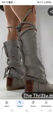 Hector Riccione Mid Calf Boots Chocolate Brown Lace Up Size Belt