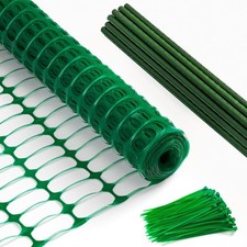 Temporary Fence Plastic Fence with Posts, Safety Barrier for Dogs Snow Mesh