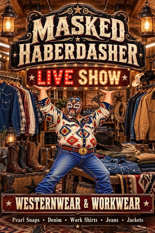 Masked Haberdasher LIVE | Western Wear, Workwear & Pearl Snaps!