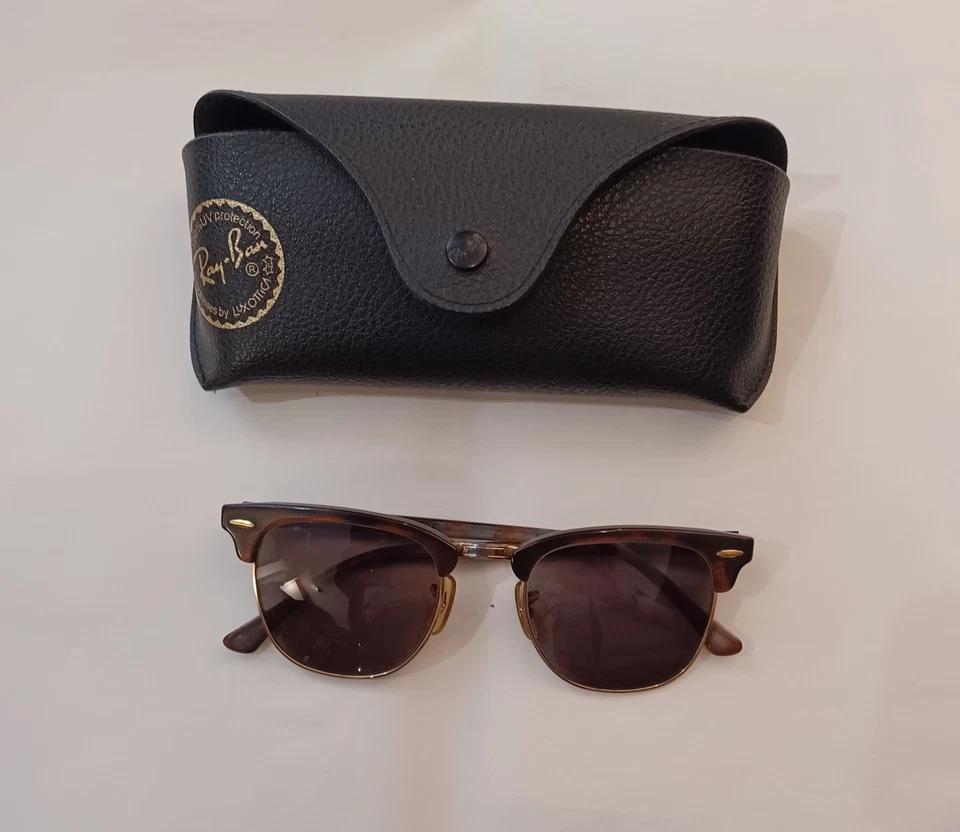 Ray-Ban Clubmaster RB3016 sunglasses with a tortoise and gold frame Unisex, photo 1 of 5