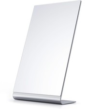 Modern Makeup Mirror 12" Length Aluminum Desk Mirror Vanity Mirror For Counter B