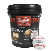 Rawlings-Official League CROLB Practice Youth Baseballs, Youth/10U, Bucket 12 Ct