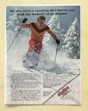 Stratton Mountain Resort Vintage Vermont Skiing Print Ad / Wall Art