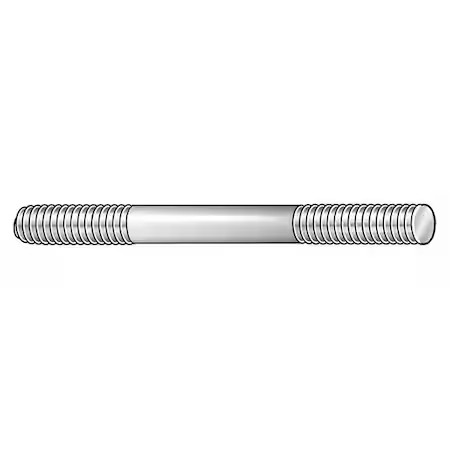 Te-Co 40410 Double-End Threaded Stud, 5/16"-18 Thread To 5/16"-18 Thread, 6 In,