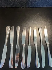 International Stainless Silverware - SIMPLICITY  8 Dinner Knives 9" Length