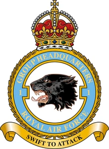 Royal Air Force RAF No 1 Group badge patch Self Adhesive Vinyl Sticker