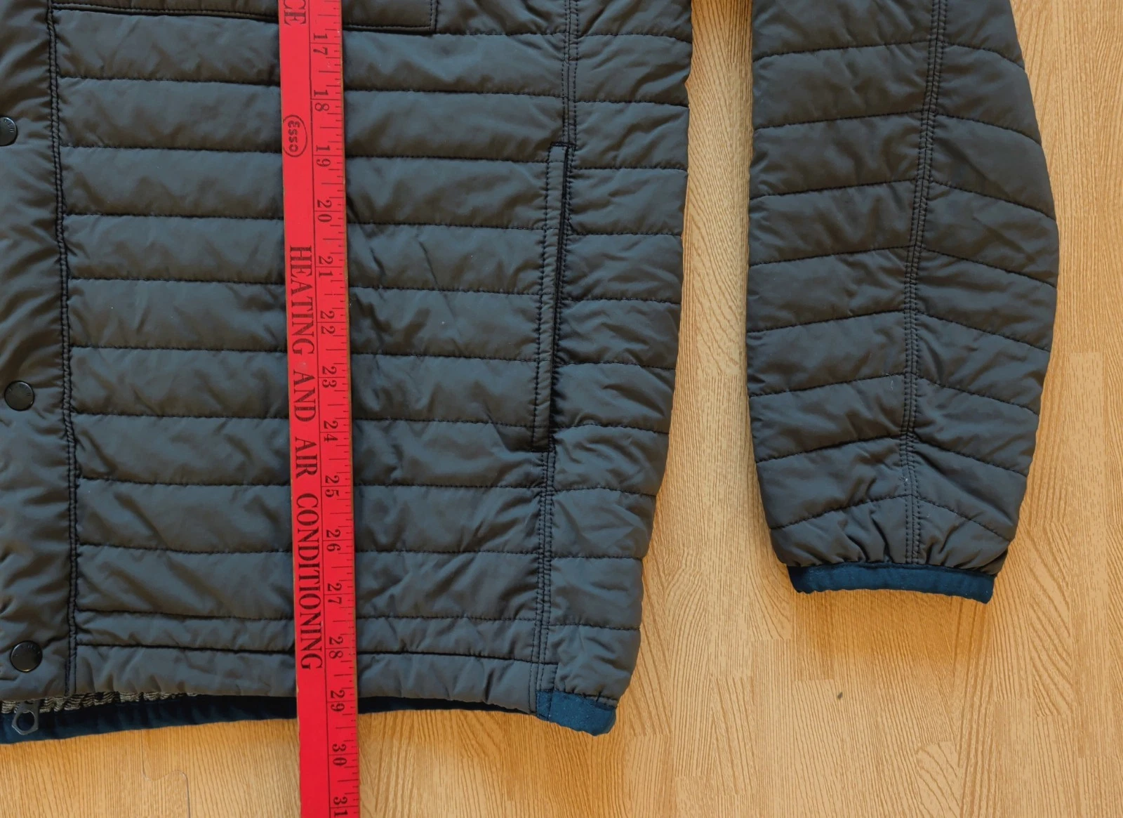 Relwen Windzip Jacket Charcoal Loden Huckberry Men's XL Softshell Quilted Coat - product detail image 7